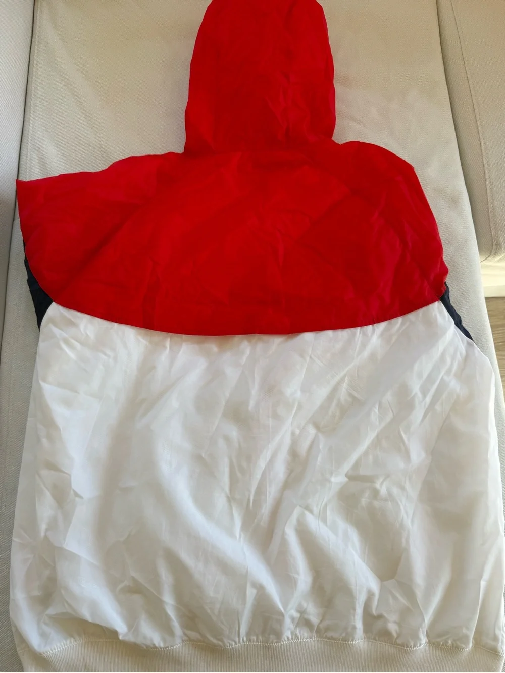 Nike Men’s Red, White, and Blue Colorblock Windbreaker